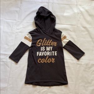 Girls 3/4 sleeve hoodie shirt